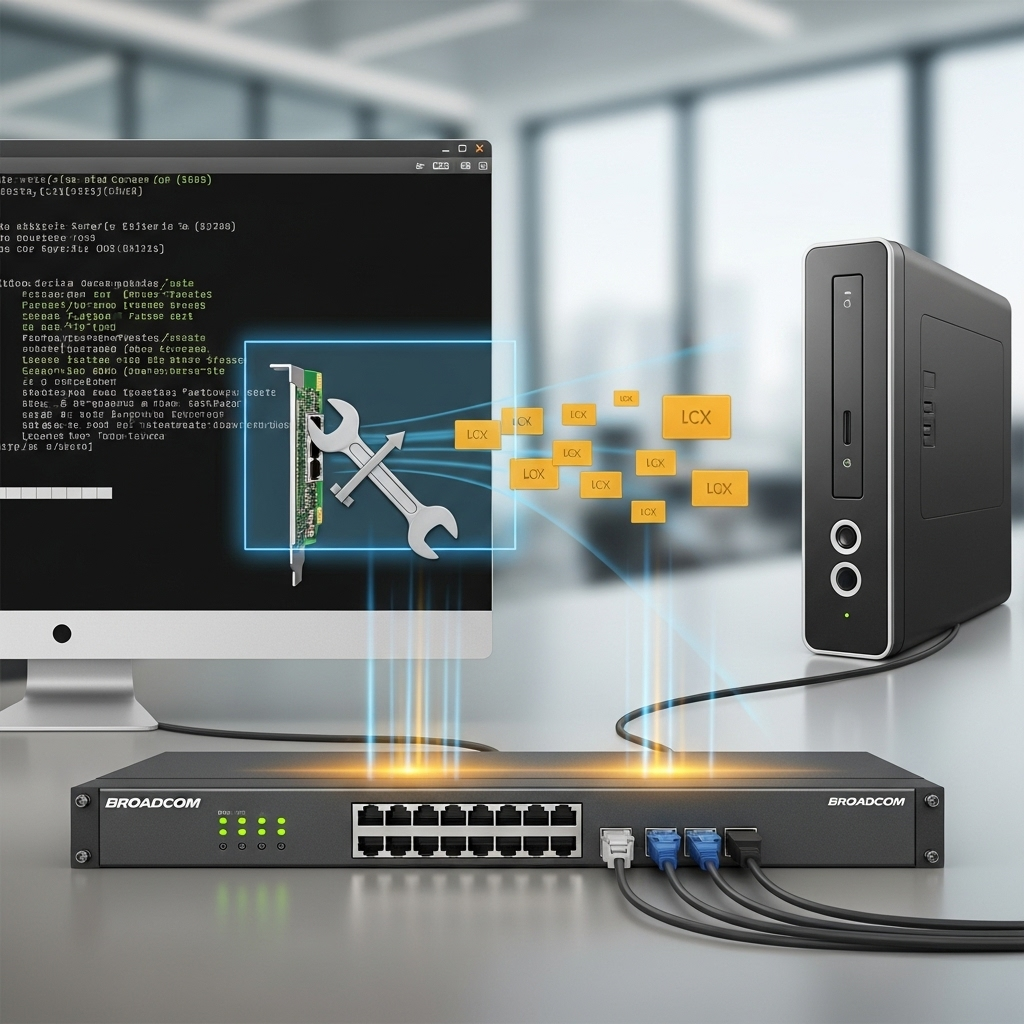 Generate a high-quality, relevant image prompt for an article about: Broadcom Ethernet Ubuntu: Essen