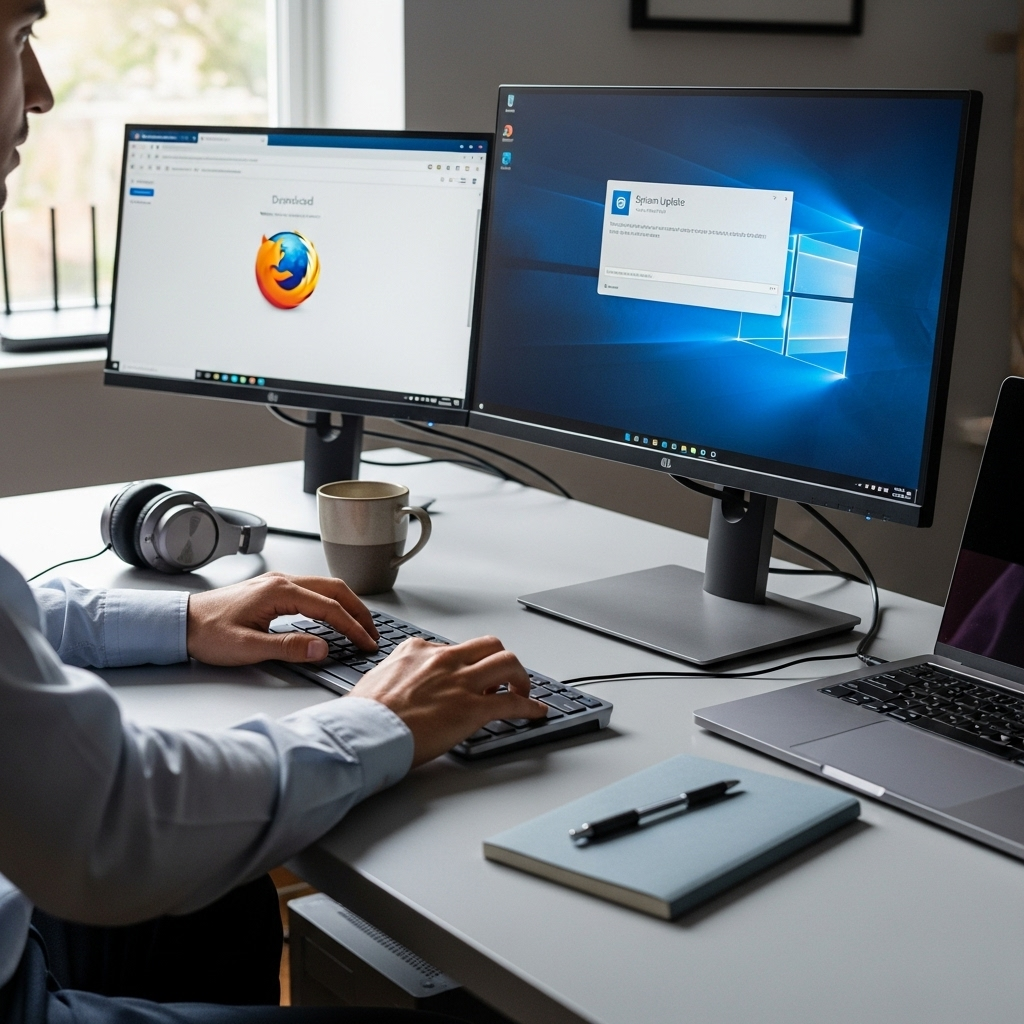 Generate an eye-catching, high-quality featured image prompt for a blog post about: Mozilla Firefox