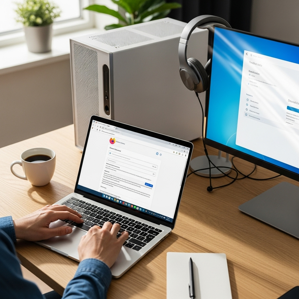Generate an eye-catching, high-quality featured image prompt for a blog post about: Mozilla Firefox