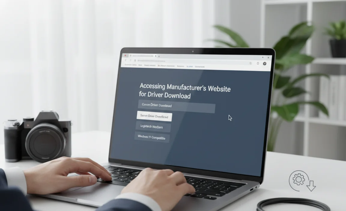 Accessing Manufacturer’s Website for Driver Download