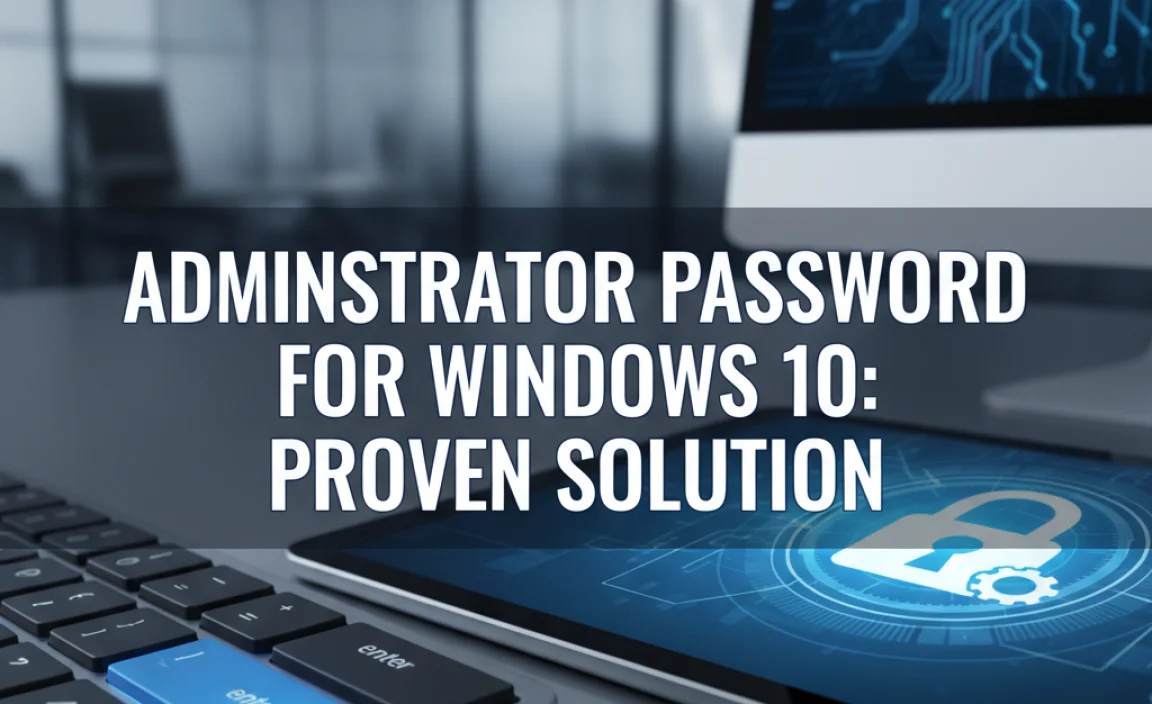 Administrator Password For Windows 10: Proven Solution