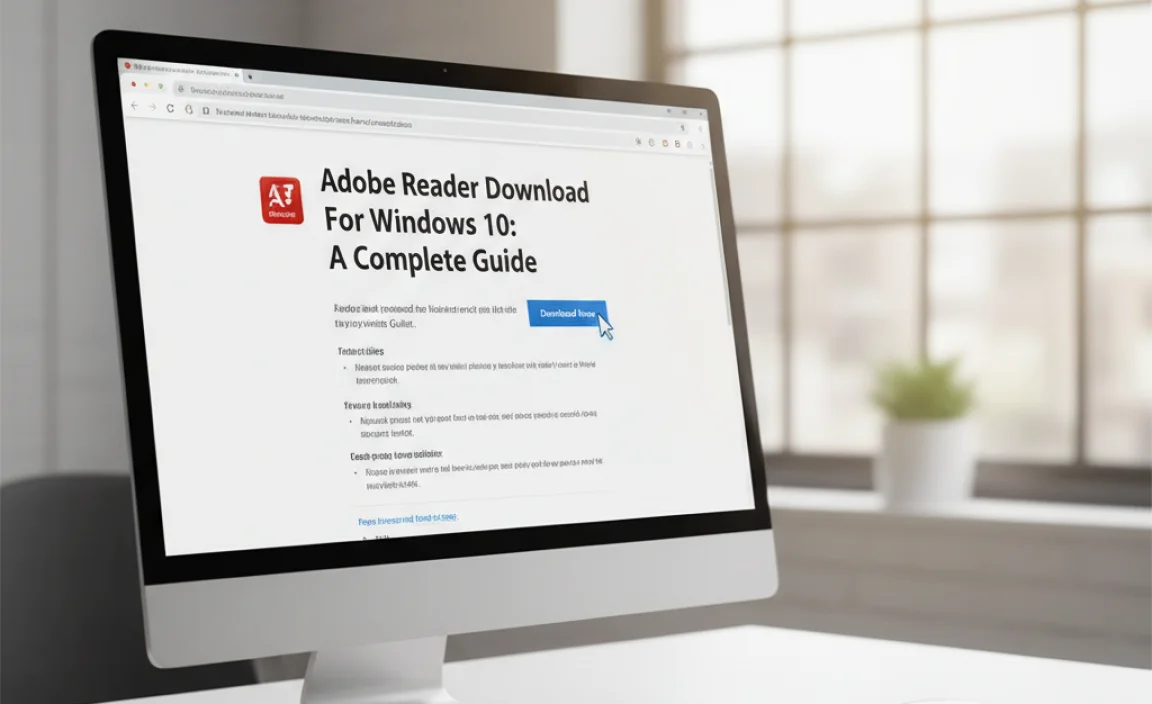 Adobe Reader Download For Windows 10: A Complete Guide