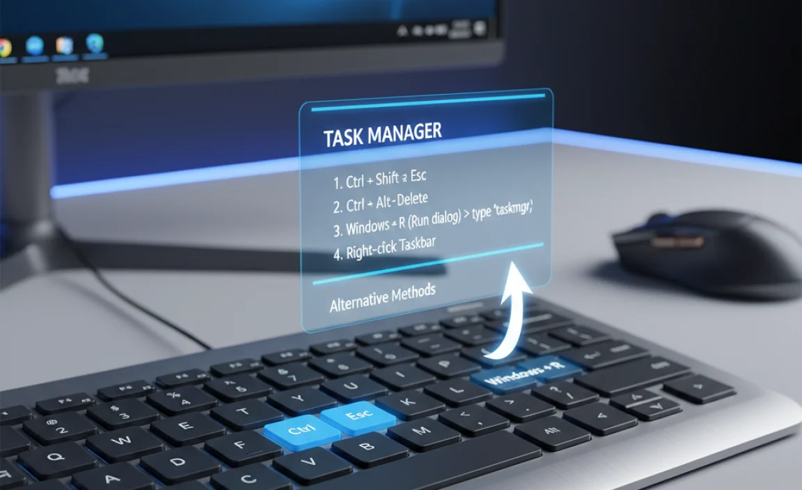 Alternative Methods to Open Task Manager