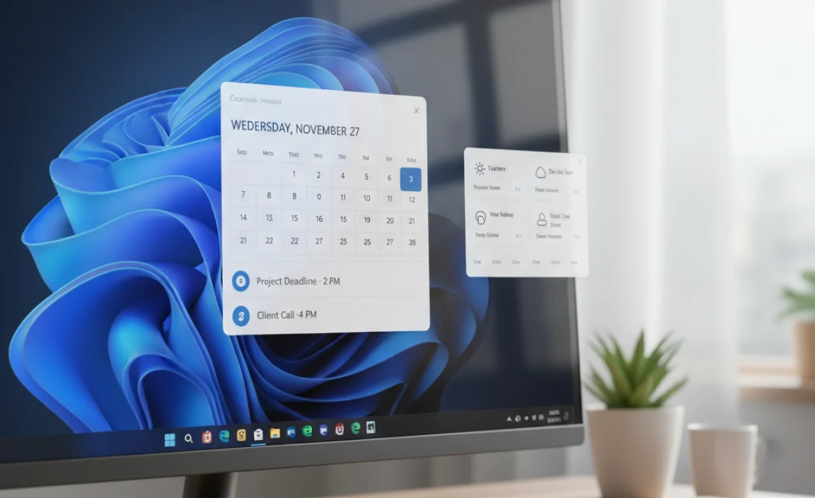 Calendar Widget for Windows 11