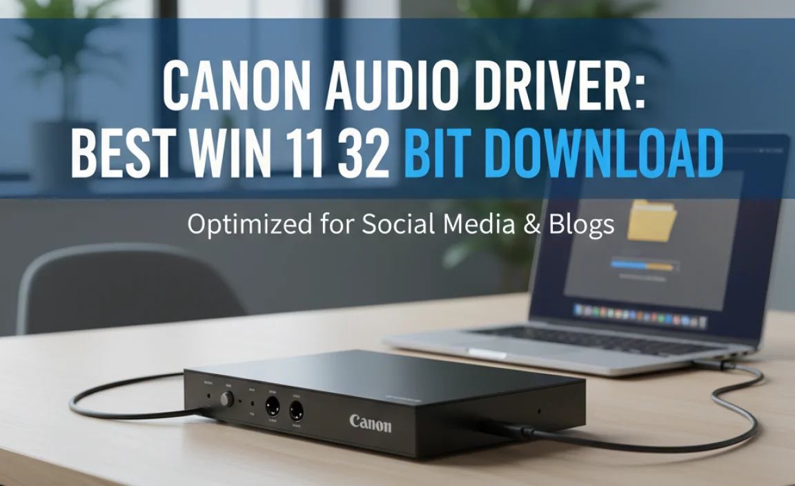 Canon Audio Driver: Best Win 11 32 Bit Download