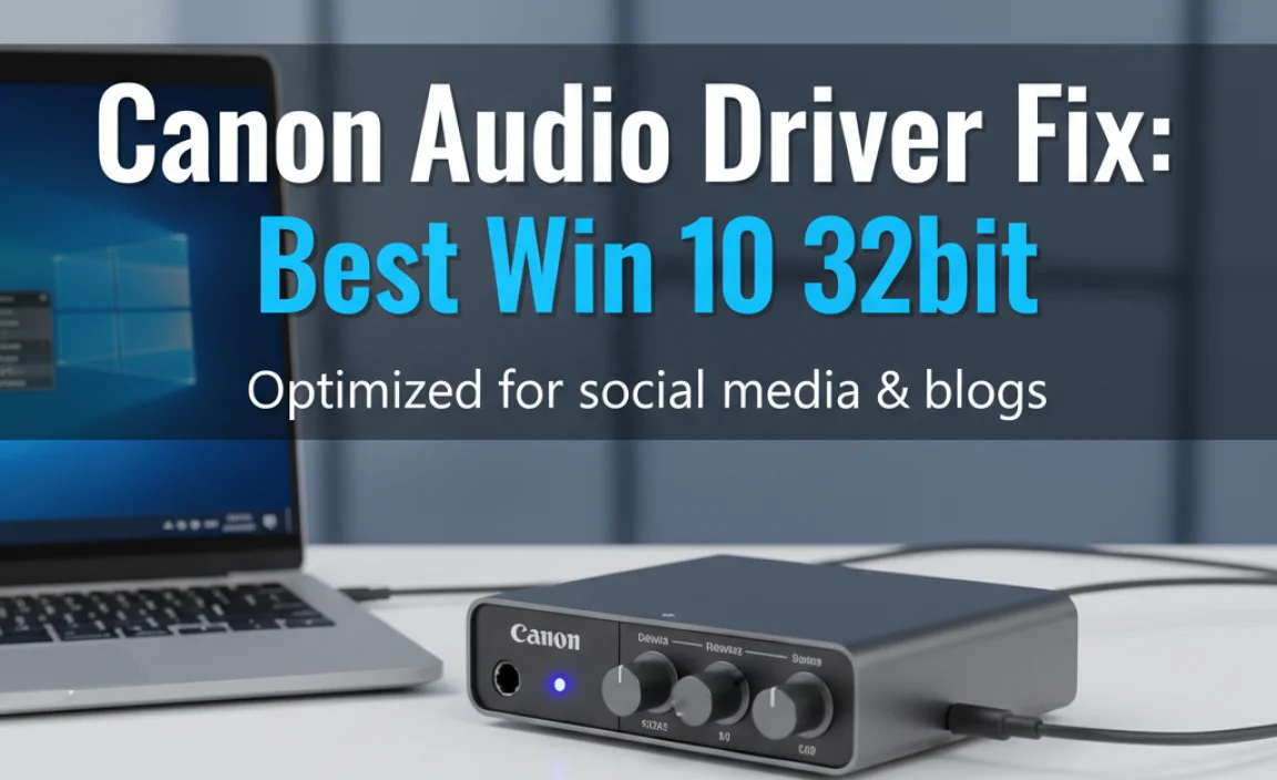 Canon Audio Driver Fix: Best Win 10 32bit