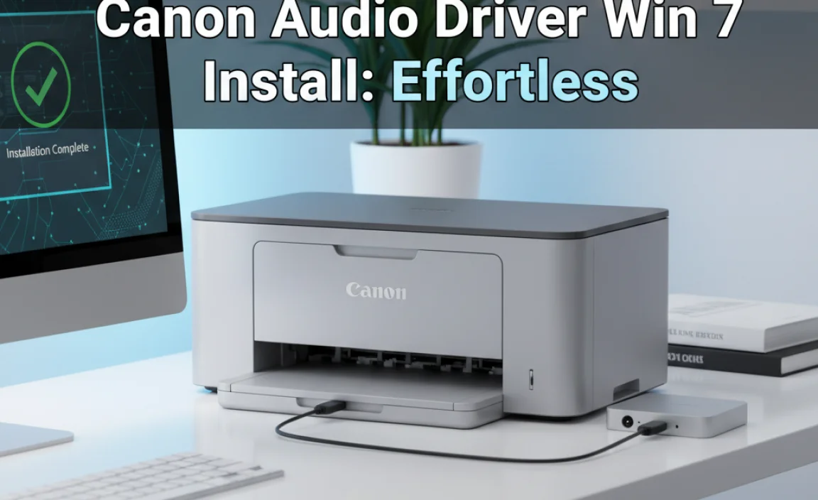 Canon Audio Driver Win 7 Install: Effortless