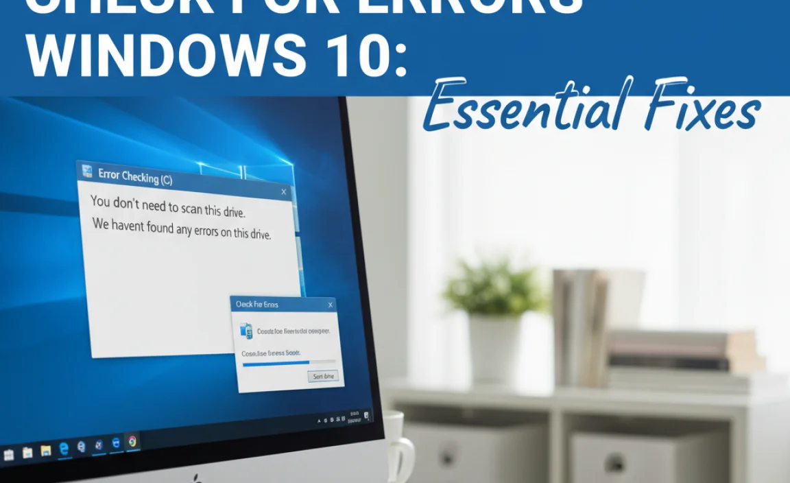 Check For Errors Windows 10: Essential Fixes
