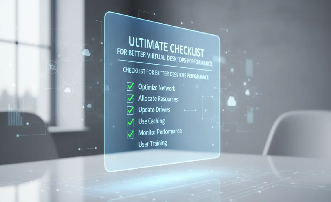 Checklist for Better Virtual Desktops Performance