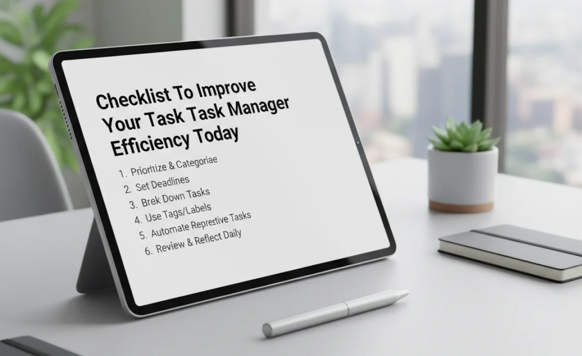 Checklist To Improve Your Task Manager Efficiency Today