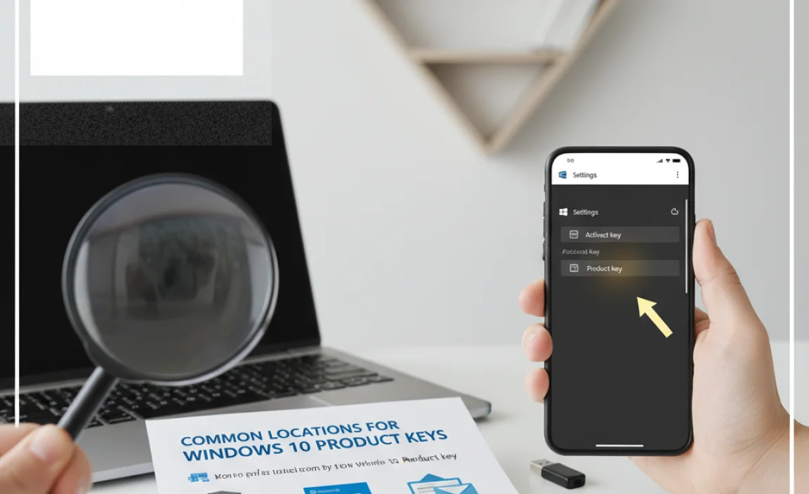 Common Locations for Windows 10 Product Keys