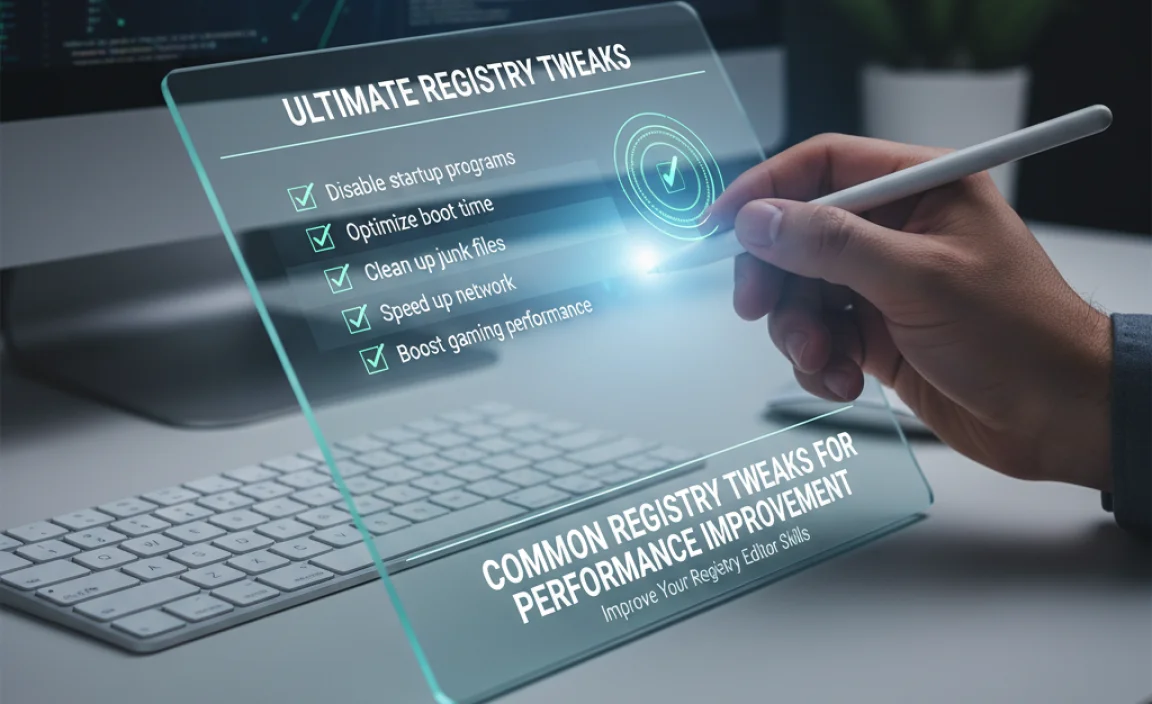 Common Registry Tweaks for Performance Improvement