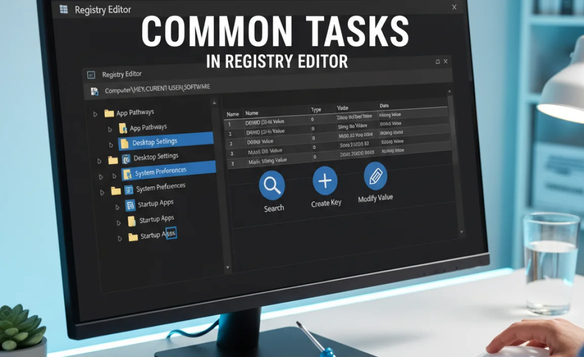 Common Tasks in the Registry Editor