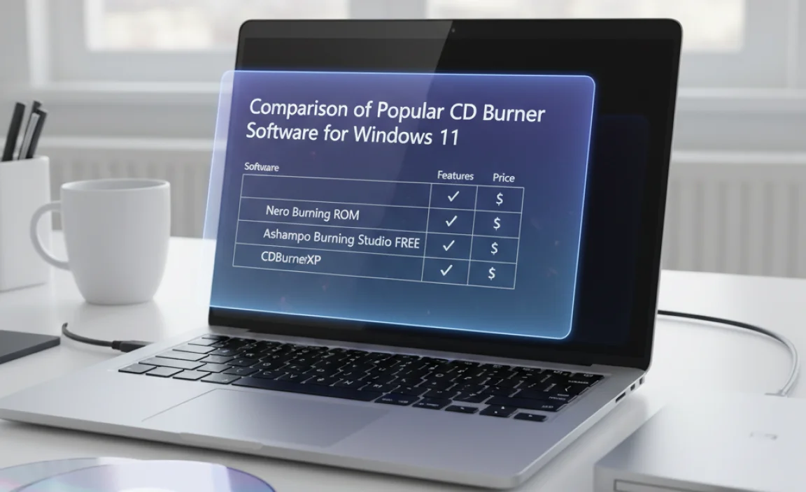 Comparison of Popular CD Burner Software for Windows 11