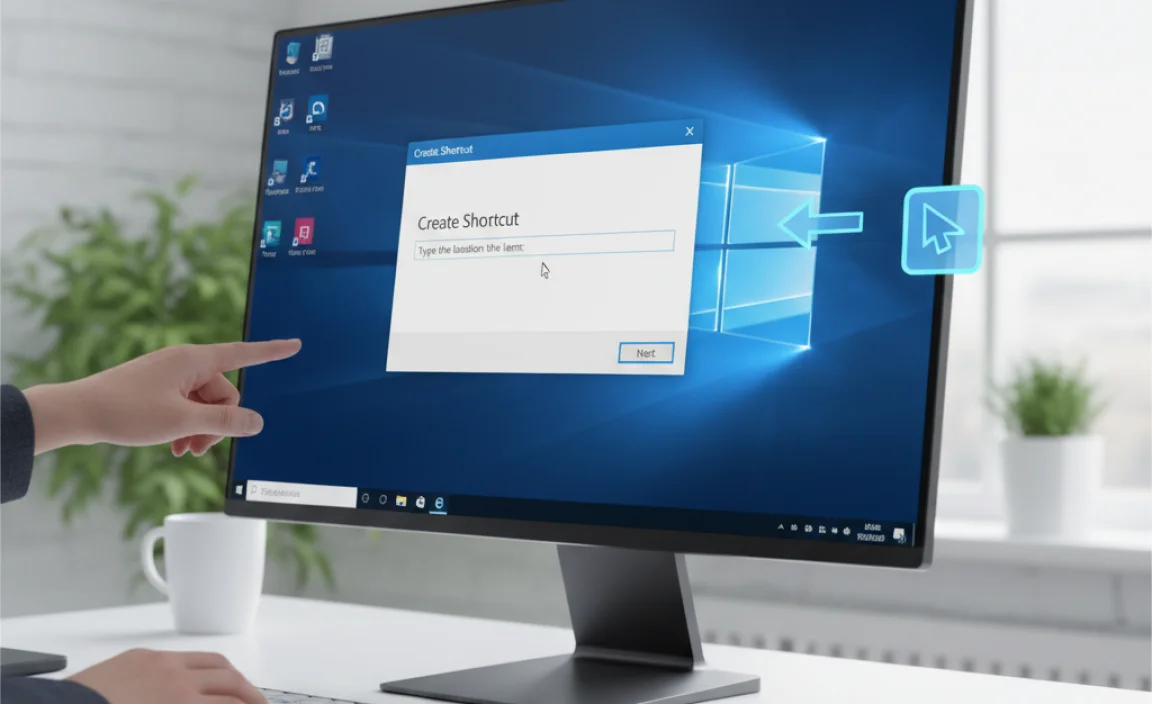 Creating a Desktop Shortcut in Windows 10
