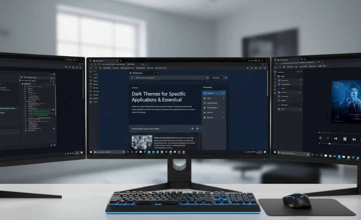 Dark Themes for Specific Applications