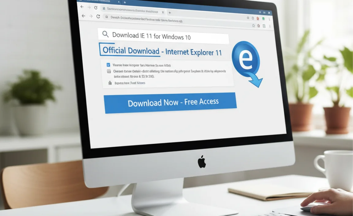 Downloading Internet Explorer 11 for Windows 10
