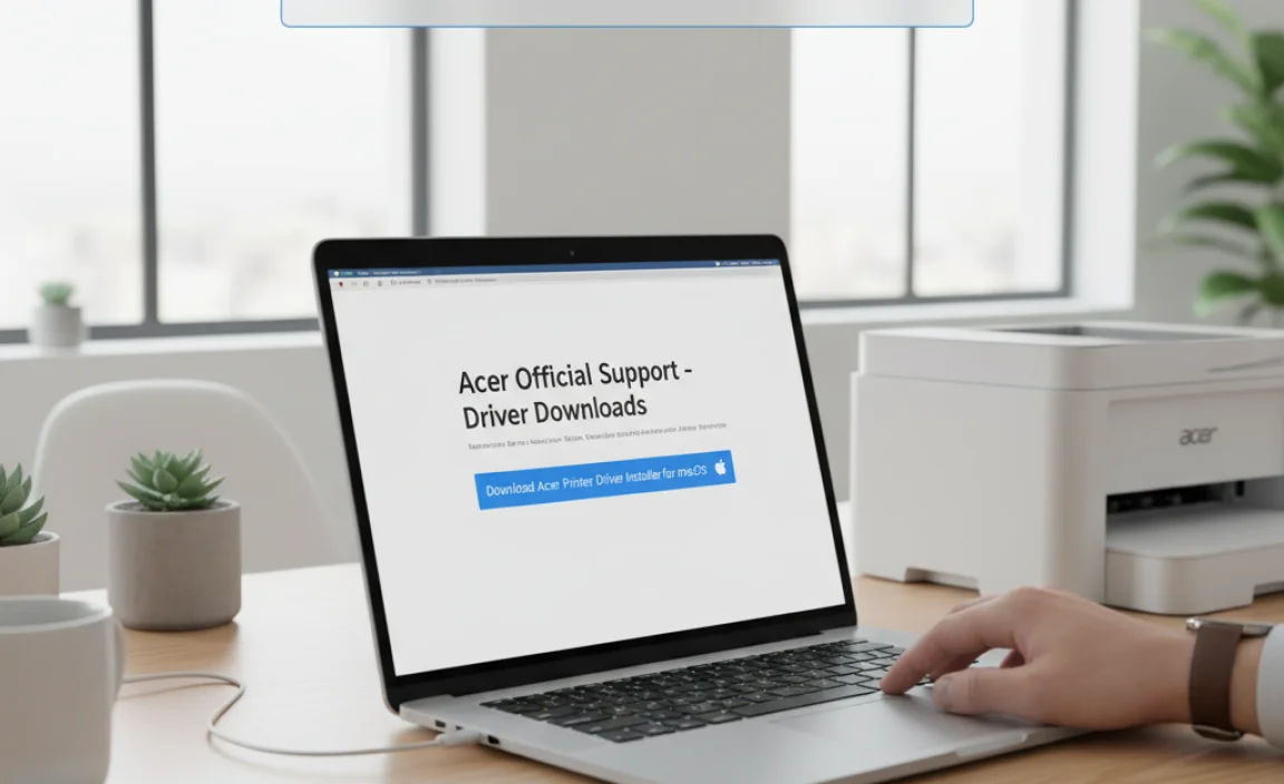 Downloading the Acer Printer Driver Installer for macOS