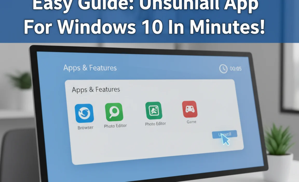 Easy Guide: Uninstall App For Windows 10 In Minutes!