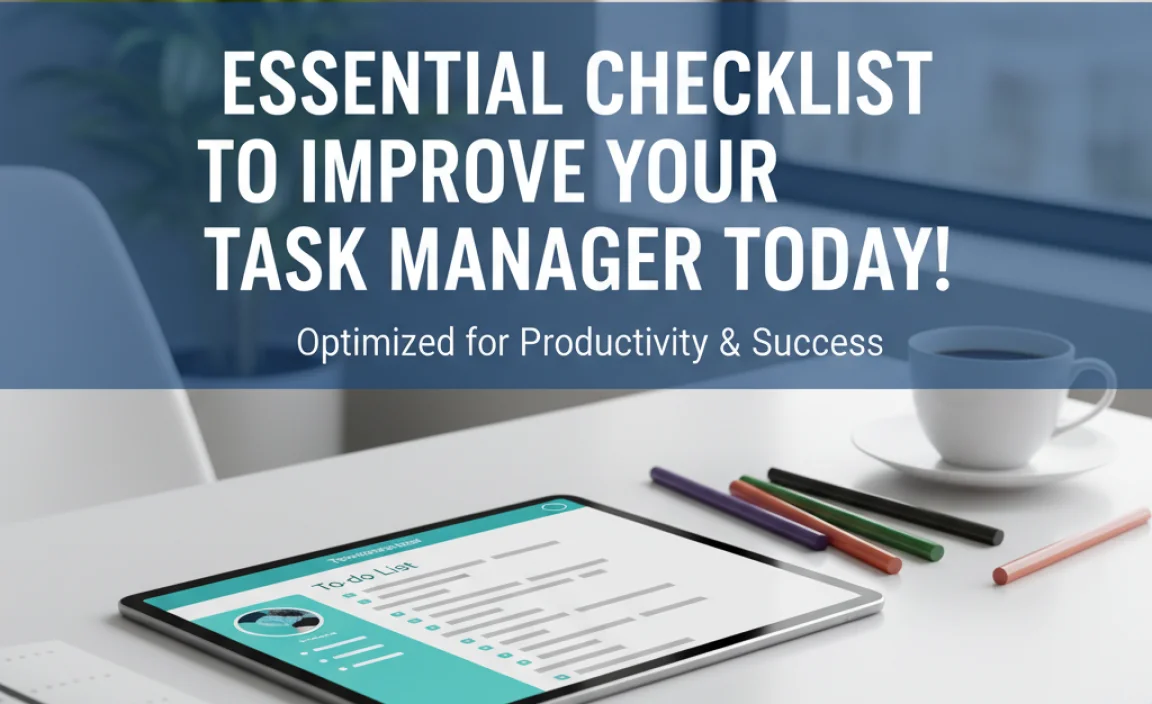 Essential Checklist To Improve Your Task Manager Today!