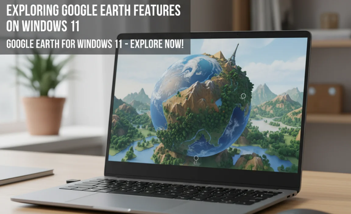 Exploring Google Earth Features on Windows 11