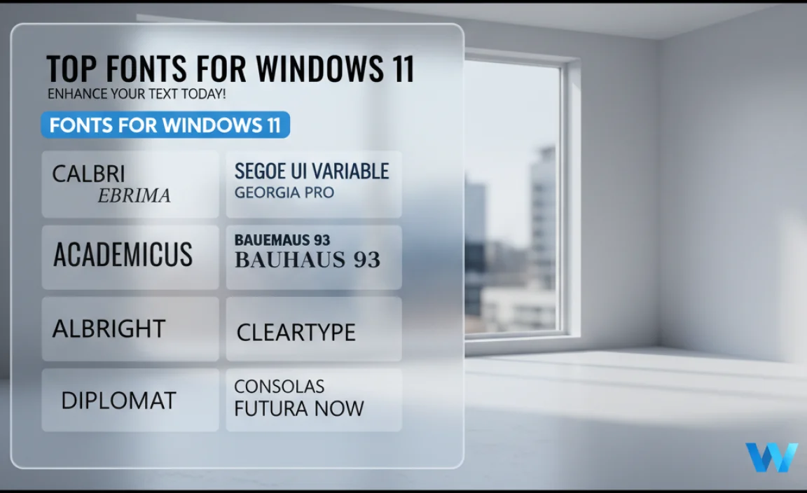 Fonts for Windows 11
