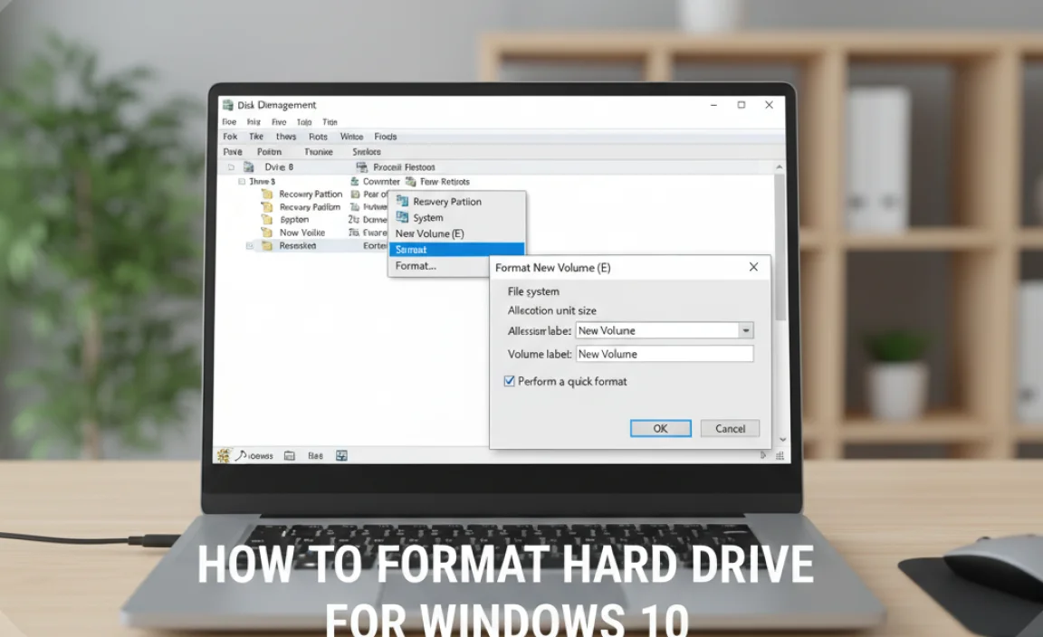 Format Hard Drive for Windows 10