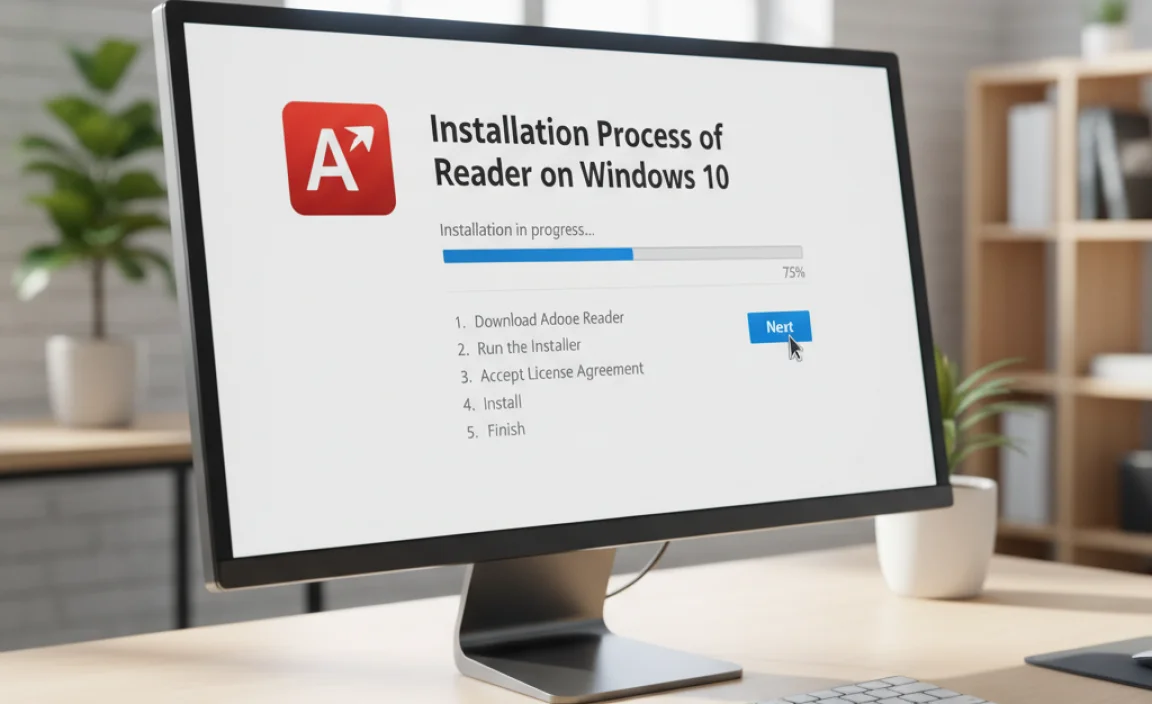 Installation Process of Adobe Reader on Windows 10