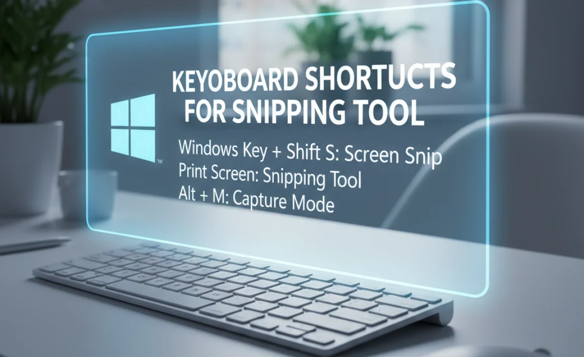 Keyboard Shortcuts for Snipping Tool