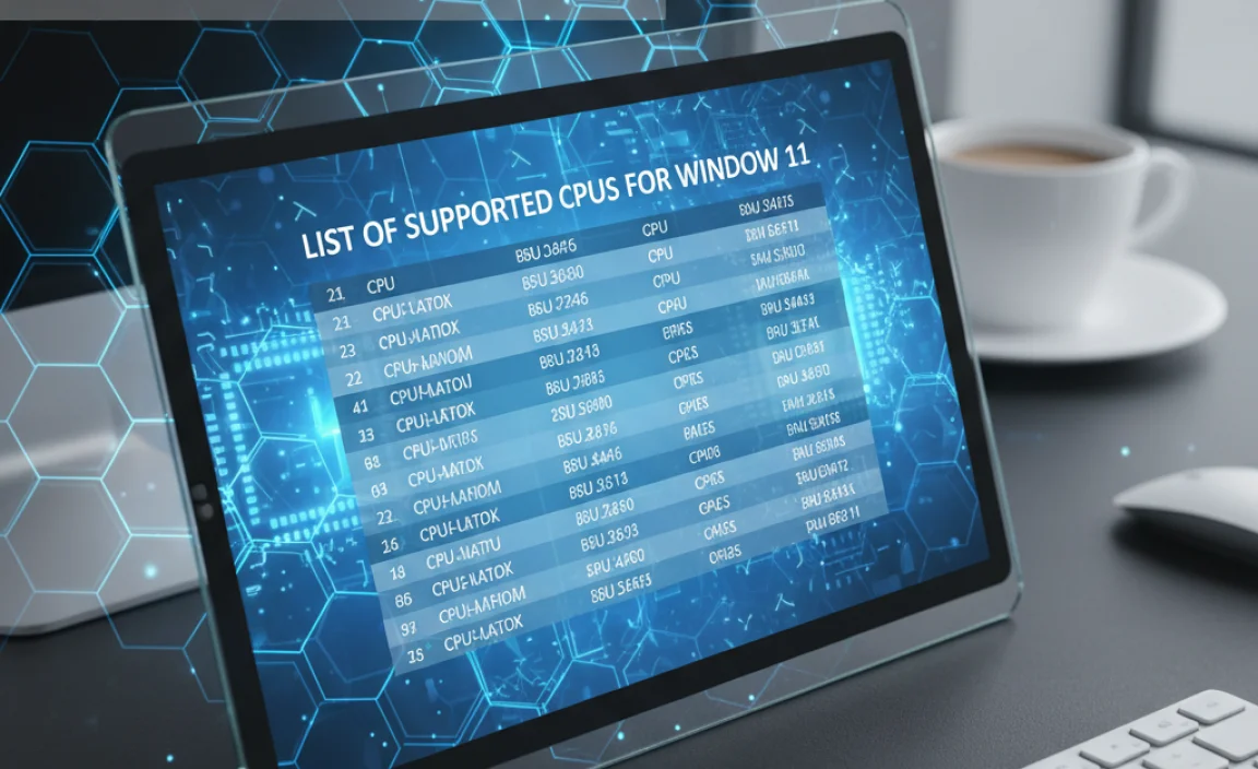 List of Supported CPUs for Windows 11