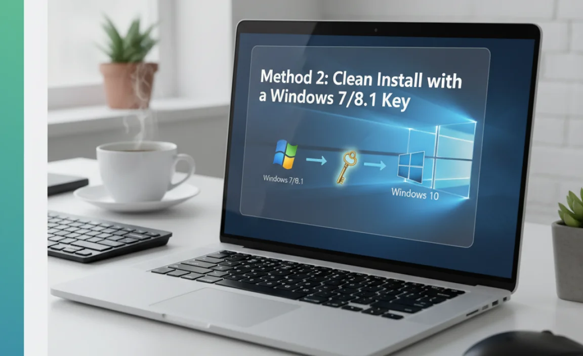 Method 2: Clean Install with a Windows 7/8.1 Key