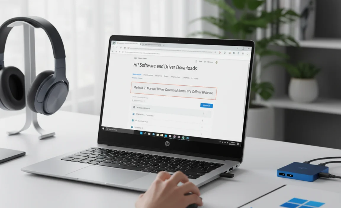 Method 2: Manual Driver Download from HP&#8217;s Official Website