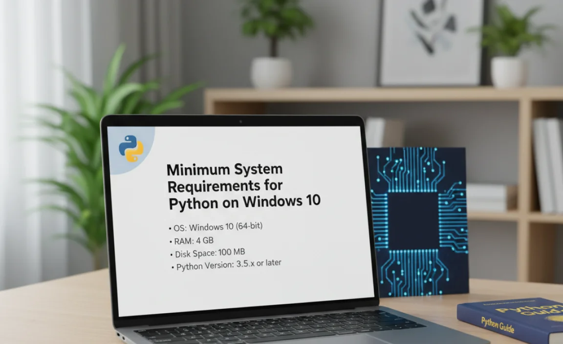 Minimum System Requirements for Python on Windows 10