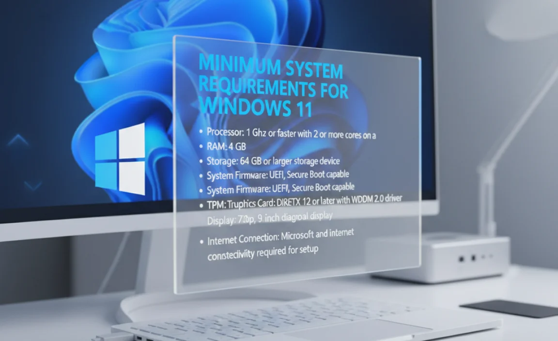 Minimum System Requirements for Windows 11