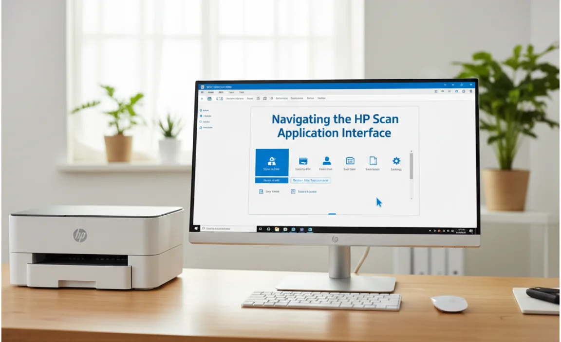 Navigating the HP Scan Application Interface
