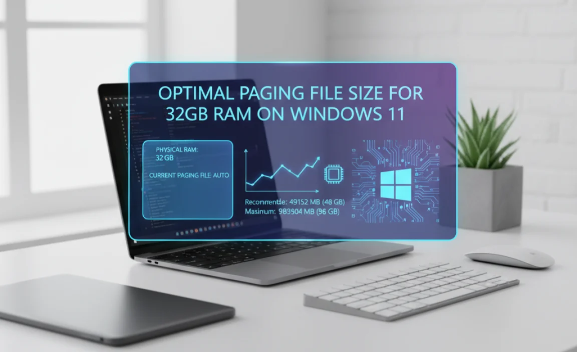 Optimal Paging File Size for 32GB RAM on Windows 11