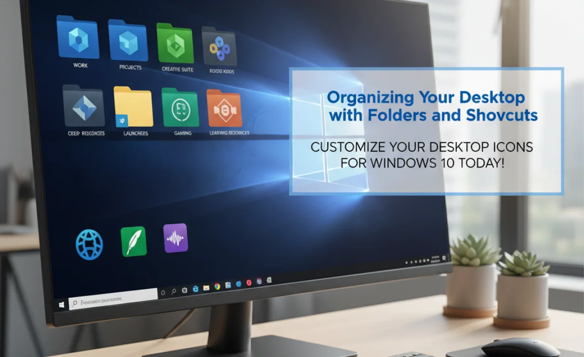 Organizing Your Desktop with Folders and Shortcuts