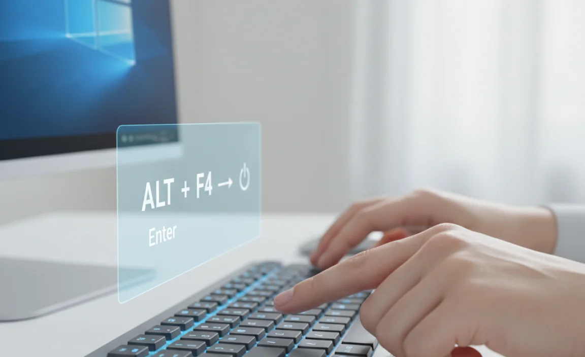 Shortcut Key for Shutdown in Windows 10