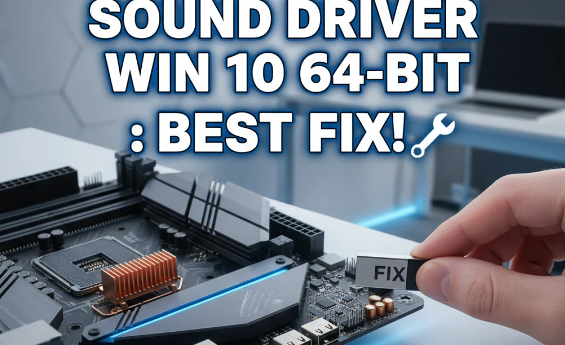 Sound Driver Win 10 64-bit: Best Fix!