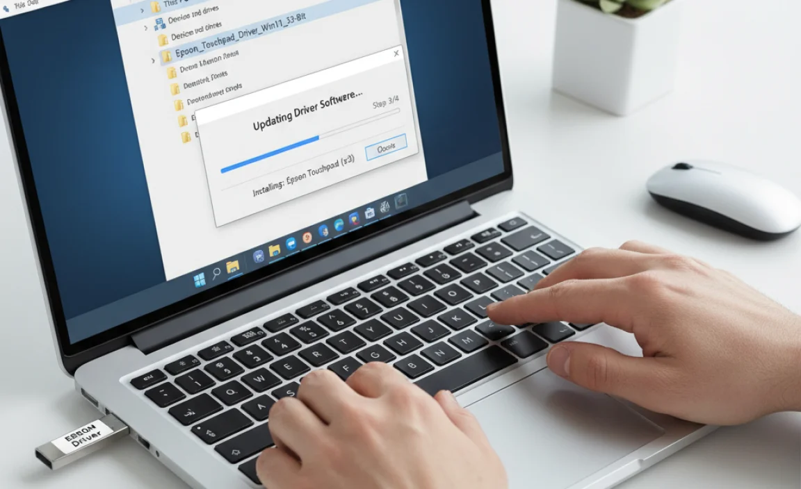 Step 3: Updating the Epson Touchpad Driver for Windows 11 32-Bit