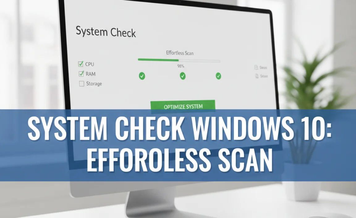 System Check Windows 10: Effortless Scan