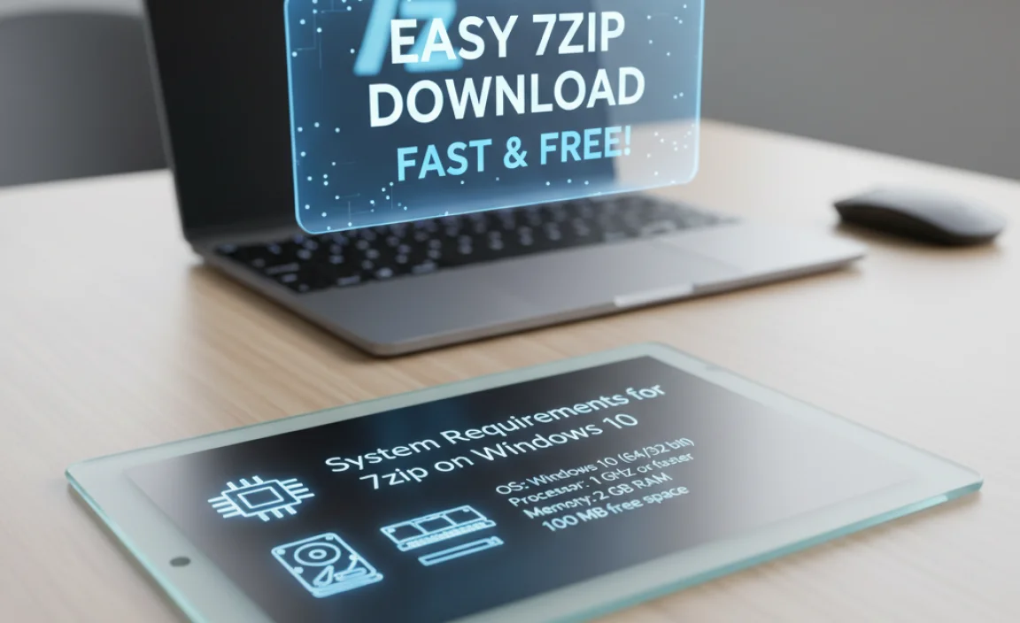 System Requirements for 7zip on Windows 10