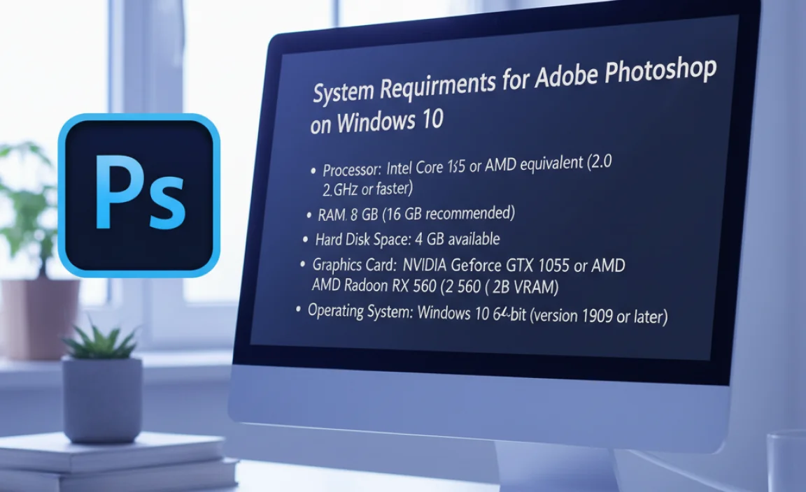 System Requirements for Adobe Photoshop on Windows 10
