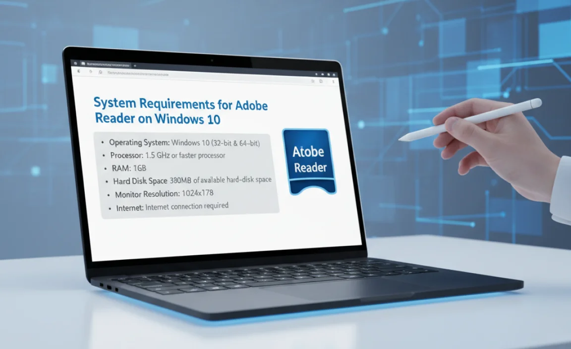 System Requirements for Adobe Reader on Windows 10