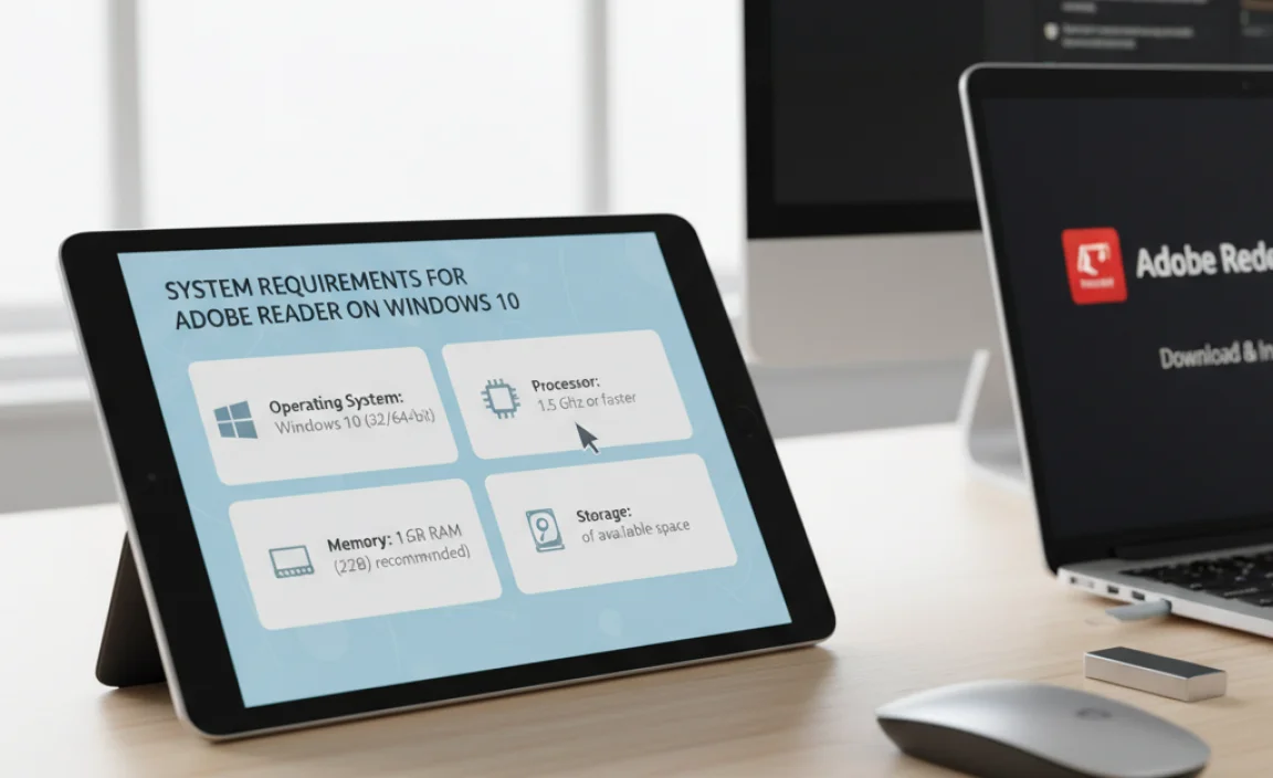 System Requirements for Adobe Reader on Windows 10