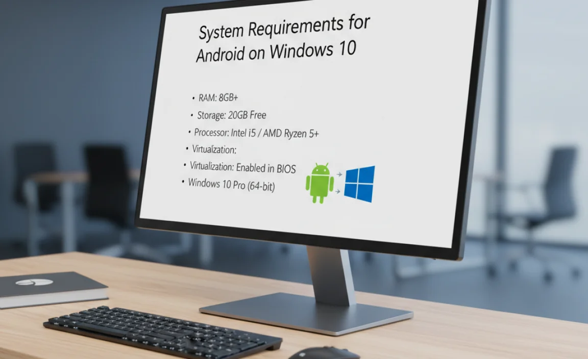 System Requirements for Android on Windows 10