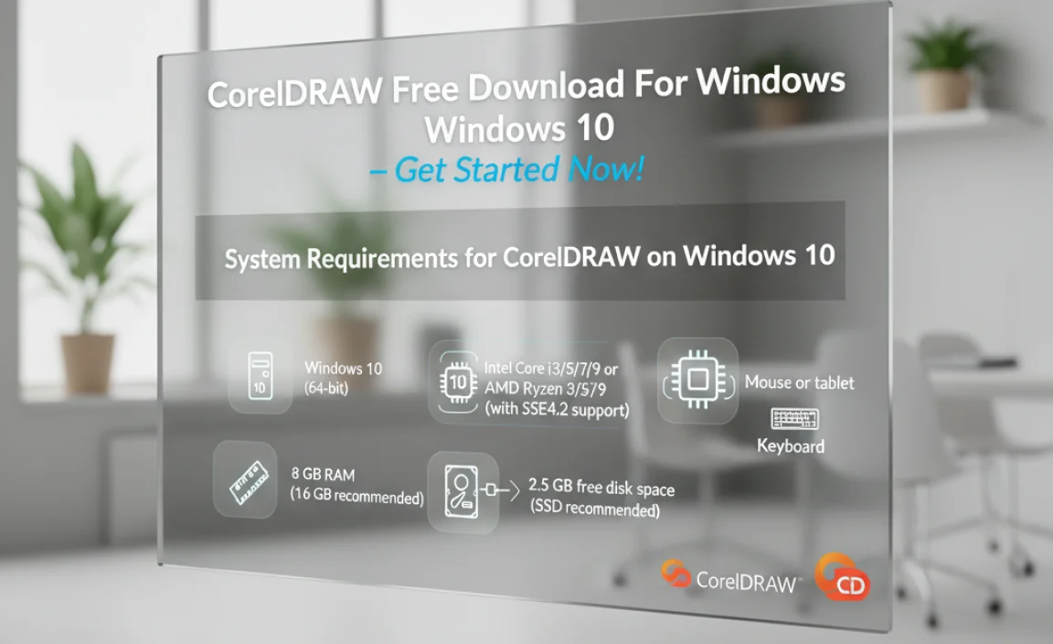 System Requirements for CorelDRAW on Windows 10