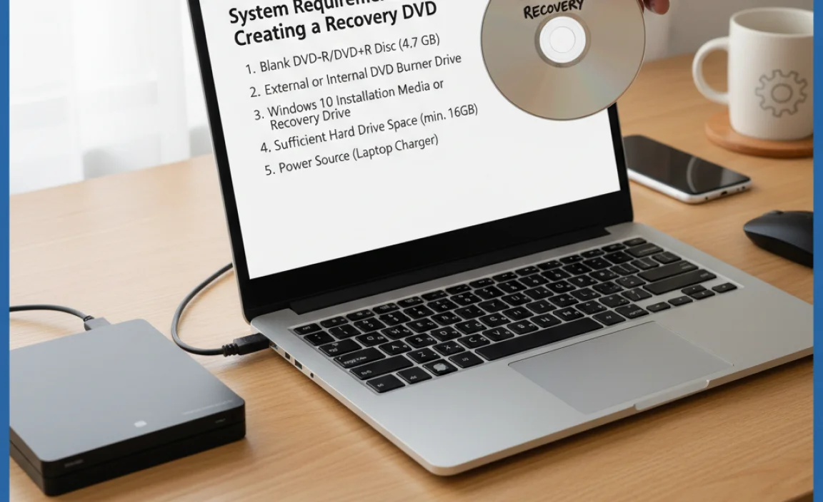 System Requirements for Creating a Recovery DVD