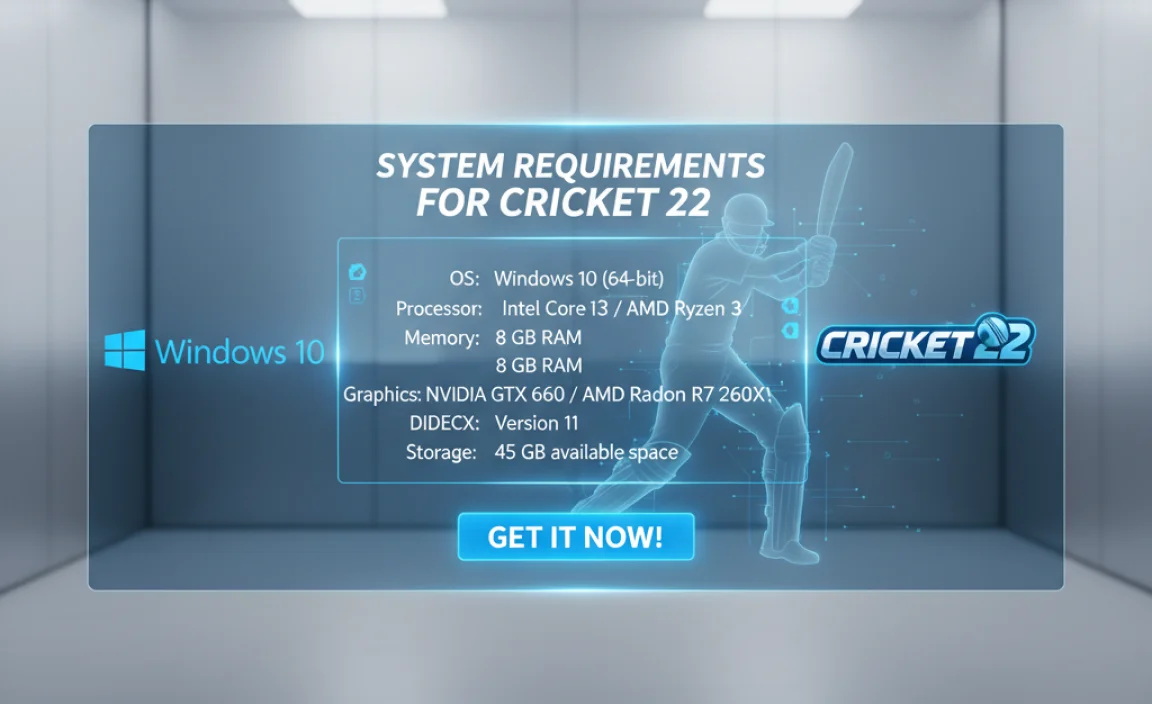 System Requirements for Cricket 22