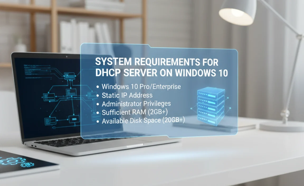 System Requirements for DHCP Server on Windows 10